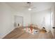 Bright bedroom with wood floors, neutral walls, and a playful teepee decor at 8140 Bay Harbor Dr, Las Vegas, NV 89128
