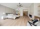 Spacious main bedroom with vaulted ceilings, fireplace, and a private ensuite bathroom at 8140 Bay Harbor Dr, Las Vegas, NV 89128