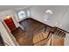 A landing showcasing the stairs, wood floors, and the front door at 8236 Bermuda Beach Dr, Las Vegas, NV 89128