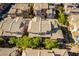 A high angle of the property showcasing rooftop views and landscaping features at 9986 Sand Key St, Las Vegas, NV 89178
