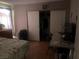 The bedroom boasts hardwood floors and a closet at , Las Vegas, NV 89115