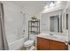 Bathroom featuring shower-tub combo with modern fixtures at 1121 Via Castelli, Henderson, NV 89052
