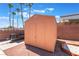 Spacious utility shed in the backyard, providing ample storage and organization options at 1534 Irene Dr, Boulder City, NV 89005