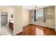 Bright bedroom features an ensuite bathroom, ceiling fan, and a window at 17 Morninglow Pass, Henderson, NV 89052
