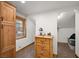 Wood dresser and closet with window at 274 Ski Trail Rd, Mount Charleston, NV 89124