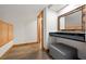 Dressing room with rustic wood trim and vanity at 274 Ski Trail Rd, Mount Charleston, NV 89124