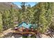 Stunning mountain home boasts a wraparound deck, lush trees, and a striking green roof at 274 Ski Trail Rd, Mount Charleston, NV 89124