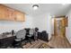Home office featuring dual desks and access to a bathroom at 274 Ski Trail Rd, Mount Charleston, NV 89124