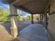 Covered back patio featuring sturdy pillars and a concrete floor is perfect for outdoor entertaining at 3388 Old Course St, Las Vegas, NV 89122