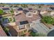 Overhead shot of a stunning desert home with solar panels and manicured landscaping at 3618 Auckland Castle St, Las Vegas, NV 89135