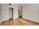 Bedroom with wood floor and closet at 3618 Auckland Castle St, Las Vegas, NV 89135