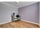 Empty bedroom with wood floors, plantation shutters, and neutral paint at 3618 Auckland Castle St, Las Vegas, NV 89135