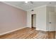 Bedroom with wood floor and closet at 3618 Auckland Castle St, Las Vegas, NV 89135