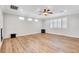 Spacious bonus room featuring recessed lighting, ceiling fan, and wood flooring at 3618 Auckland Castle St, Las Vegas, NV 89135