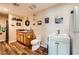 Full bathroom area with unique nautical decorations and wood flooring at 440 N Lisbon St, Henderson, NV 89015