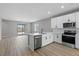 Well-equipped kitchen featuring stainless steel appliances and an island at 4409 Pioche Ave, North Las Vegas, NV 89032