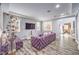 Stylish living room with hardwood floors and modern decor at 6554 Macdoogle St, Las Vegas, NV 89166