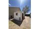 A small shed provides extra storage space in the backyard at 6596 Secluded Ave, Las Vegas, NV 89110