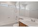 Clean bathroom with a tub-shower combination and a well-lit vanity with countertop space at 81 Alpine Bay Ave, Las Vegas, NV 89148