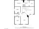 A black and white floor plan showcasing the layout of the rooms and spaces in the property at 81 Alpine Bay Ave, Las Vegas, NV 89148