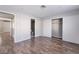 Spacious bedroom with wood floors, closet and ensuite bathroom at 912 Falconhead Ln # 101, Las Vegas, NV 89128