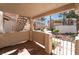 Cozy outdoor patio perfect for relaxation, with a charming view of the well-maintained complex grounds at 912 Falconhead Ln # 101, Las Vegas, NV 89128