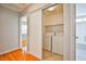 Upstairs laundry with washer, dryer and plenty of storage space at 9717 Villa Lorena Ave, Las Vegas, NV 89147