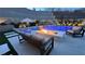 Pool view featuring a fire pit and comfortable seating, perfect for outdoor relaxation at 12428 Lincoln Creek Ave, Las Vegas, NV 89138