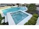 Luxurious pool and spa area featuring modern design and landscaping, perfect for relaxation and entertainment at 12428 Lincoln Creek Ave, Las Vegas, NV 89138
