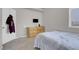 Simple bedroom with carpet, wall-mounted television and window at 1581 Cavalry St, Pahrump, NV 89048
