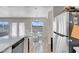Modern kitchen area with a breakfast nook that features lovely views and stainless steel appliances at 1581 Cavalry St, Pahrump, NV 89048