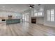 Open concept floorplan features kitchen, fireplace, and outdoor access at 1790 Castro Hill Ave, Henderson, NV 89012