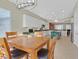 Bright dining area featuring modern lighting and custom millwork at 2132 Twin Falls Dr, Henderson, NV 89044