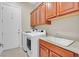Functional laundry room with modern appliances and cabinet space for storage at 2132 Twin Falls Dr, Henderson, NV 89044