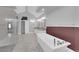 Bright bathroom with double vanity, soaking tub, separate shower, and modern fixtures at 2595 Aviv Ct, Las Vegas, NV 89121