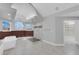 Bright bathroom with soaking tub, shower, stained glass window, and walk-in closet at 2595 Aviv Ct, Las Vegas, NV 89121