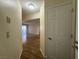 Entryway with wood floors leading to a living area at 2606 S Durango Dr # 171, Las Vegas, NV 89117