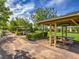 Community picnic area with shaded tables, benches, and well-maintained landscaping at 2936 Aragon Terrace Way, Henderson, NV 89044