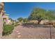 Spacious backyard with low-maintenance landscaping and mature trees, providing shade and privacy at 3012 Haddon Dr, Las Vegas, NV 89134