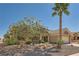 Beautiful single-story home featuring a landscaped front yard and a mature palm tree, offering curb appeal at 3012 Haddon Dr, Las Vegas, NV 89134