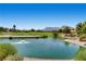 A view of a calm pond on the community golf course at 3012 Haddon Dr, Las Vegas, NV 89134