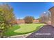 This virtually staged backyard features a green putting green at 3056 Monroe Park Rd, Henderson, NV 89052