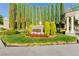 Entrance to Capistrano community with lush landscaping and attractive signage enhances curb appeal at 3079 Paseo Mountain Ave, Henderson, NV 89052