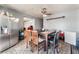 Inviting dining room featuring tile floors, a ceiling fan, and ample space for Gathering gatherings at 3112 Twining Ave, North Las Vegas, NV 89030