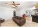 Inviting living area showcasing an archway and an open layout to the kitchen and dining area at 3112 Twining Ave, North Las Vegas, NV 89030