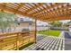 Relaxing backyard features a pergola, artificial grass, and modern landscaping at 325 Heather Dr, Henderson, NV 89002