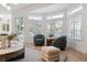 Bright living room with large windows, plush seating, and sliding glass doors to outdoor living area at 4944 Spanish Heights Dr, Las Vegas, NV 89148