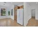 Kitchen with stainless steel refrigerator and lots of cabinet space at 5078 Rivedro St, Las Vegas, NV 89135