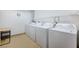 Clean laundry room featuring multiple appliances and convenient storage to make chores a breeze at 555 Highland Dr # 203, Mesquite, NV 89027