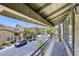 Neighborhood view from the cozy balcony with decorative metal railings at 8143 Retriever Ave, Las Vegas, NV 89147